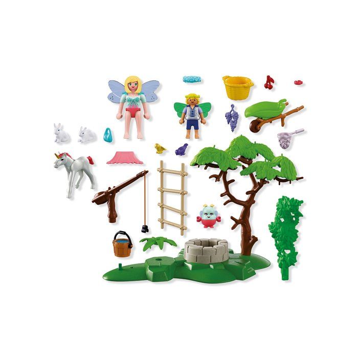 PLAYMOBIL 72215 Enchanted Garden with Baby Unicorn, Fantasy & Magic, 74 pieces, ages 4 and up