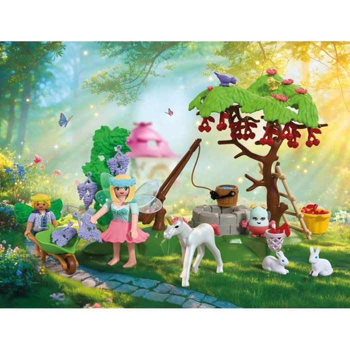 PLAYMOBIL 72215 Enchanted Garden with Baby Unicorn, Fantasy & Magic, 74 pieces, ages 4 and up