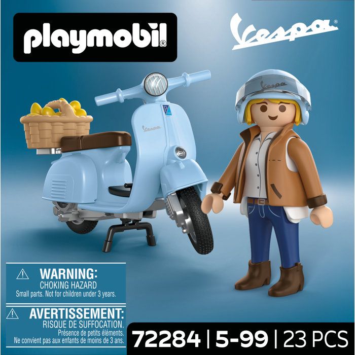 PLAYMOBIL 72284 Vespa 80th Anniversary: Iconic Style, 18 pieces, Adults, Kidults, Classic Cars, Ages 14 and up