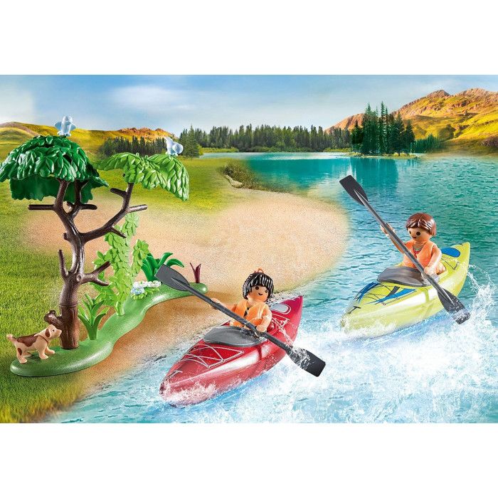 PLAYMOBIL 71425 Family and Tent - Contains 3 figures, 3 bikes and many accessories. - Camping World