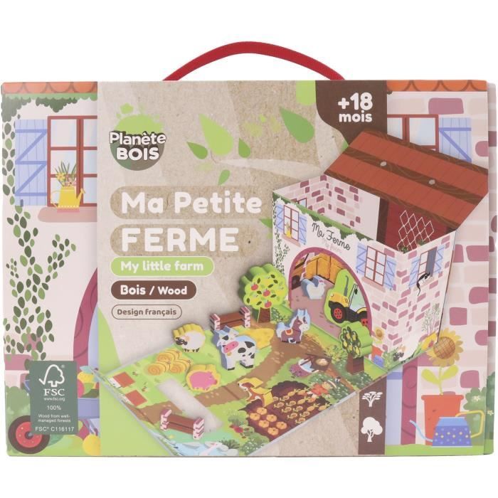 Farm Playhouse - PLANeTE BOIS - FSC - 12 Pieces - Children's Game - From 18 Months