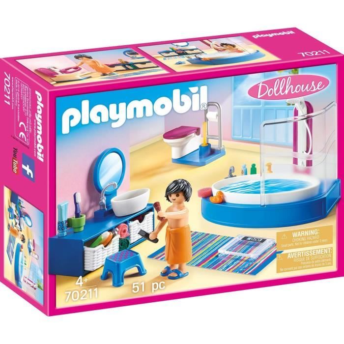 PLAYMOBIL 70211 - Dollhouse La Maison Traditionnelle - Bathroom with bathtub - New for 2020