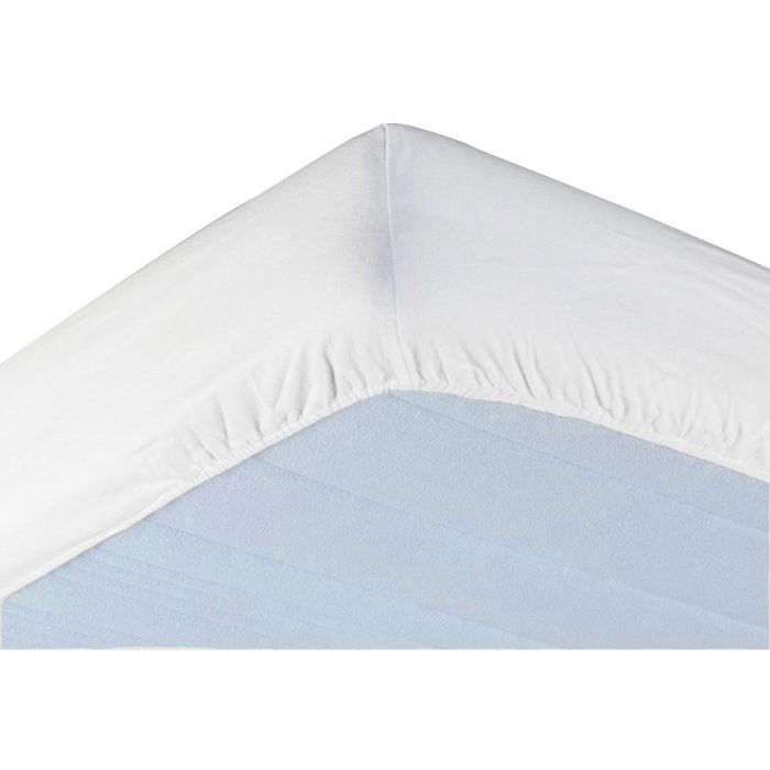 Protection bedding waterproof cover Transalese 100% cotton sponge 80x190 cm white