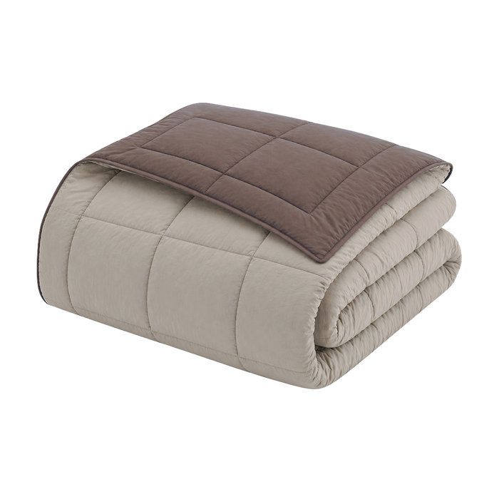 Calgary Hot duvet Microfiber 400g/m² Taupe & Lin 140x200cm