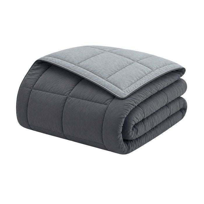 400g/m² microfiber duvet Calgary steel & silver 220x240cm