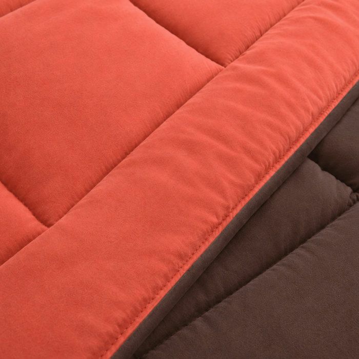 Duvet Microfiber 400g / m² CALGARY Chocolate & Coral 220x240cm