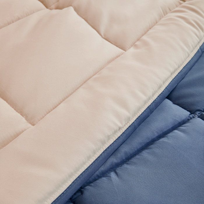 Microfiber Duvet 400g/m² CALGARY Petrol & Mastic 220x240cm