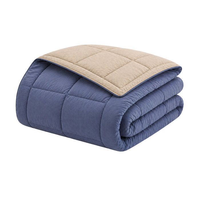 Microfiber Duvet 400g/m² CALGARY Petrol & Mastic 220x240cm