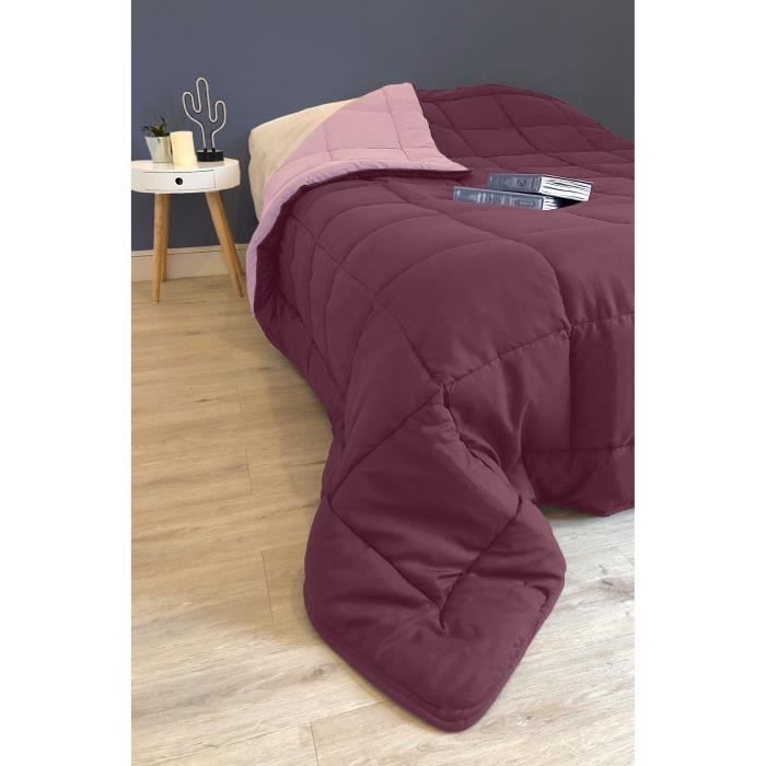 400g/m² microfiber duvet Calgary plum & parme 240x260cm
