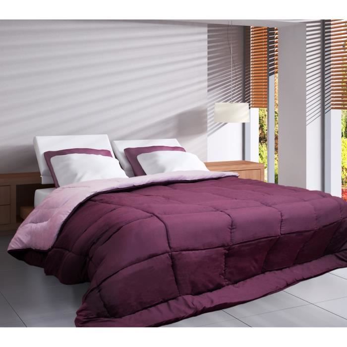 400g/m² microfiber duvet Calgary plum & parme 240x260cm