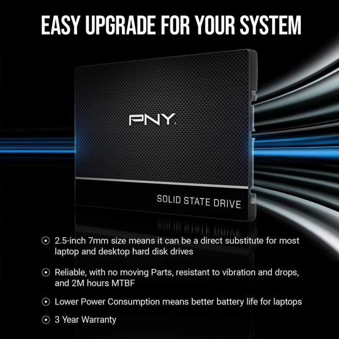 PNY - CS900 SATA - SSD disc - 2.5 - 250GB