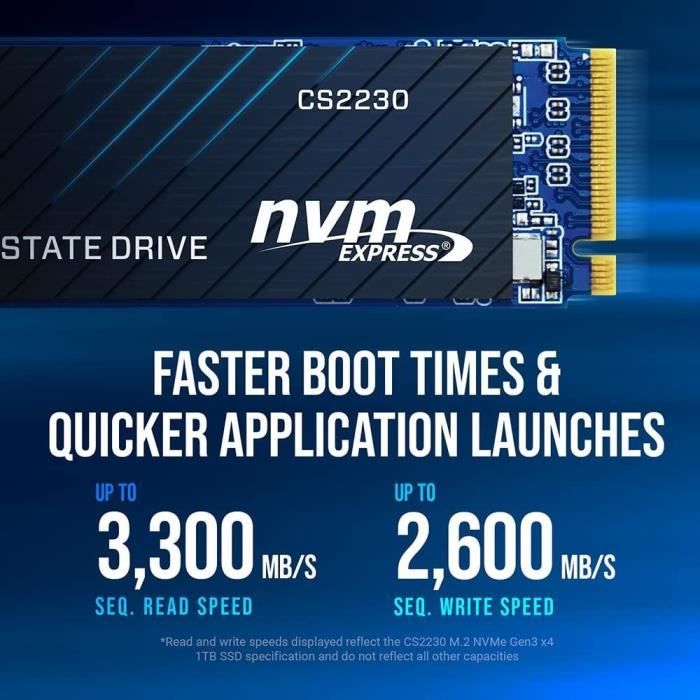 Internal hard drive SSD - M2 - NVME -500G - PCIE - CS2230