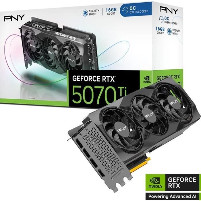 PNY - Graphics card - GEFORCE RTX RTX 5070Ti - 16GB - STD OC