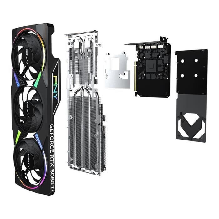 PNY - Graphics card - GeForce RTX 5060 Ti - 8GB - ARGB Overclocked Triple Fan DLSS 4