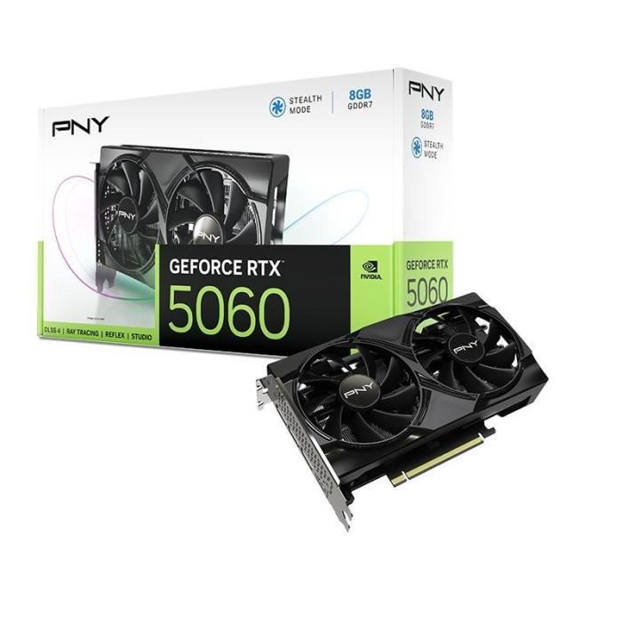 PNY - Graphics Card - GEFORCE RTX 5060 - 8GB - Dual Fan - DLSS 4