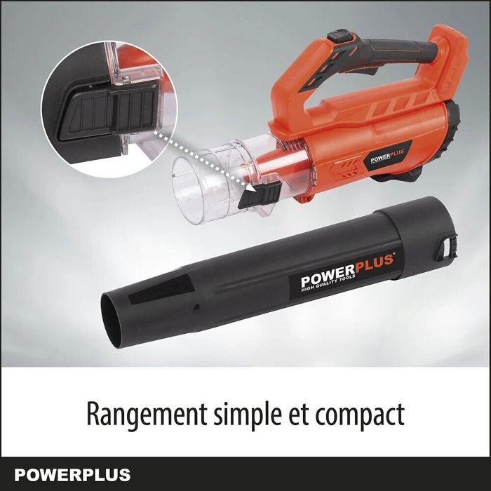 Dual Power blower of PowDPG7526 - 40 V battery sheets, leaves, 200 km/h, without battery or charger