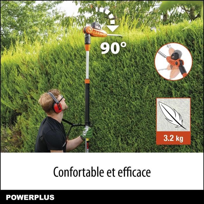 Dual Power Height Size Powdpg75380 - 40 V battery, without battery or charger, 600 mm blade, 20 mm deviation