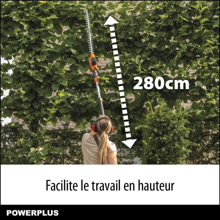 Dual Power Height Size Powdpg75380 - 40 V battery, without battery or charger, 600 mm blade, 20 mm deviation
