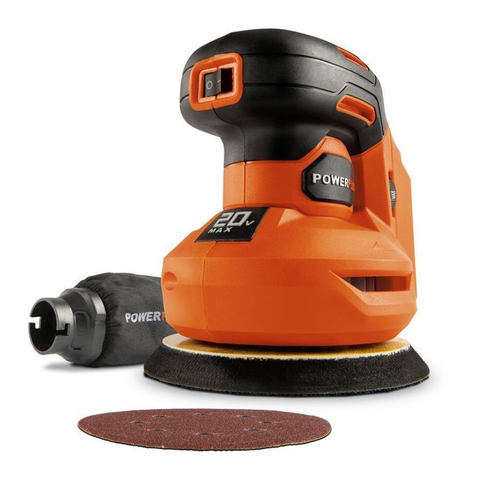 Wireless eccentric sander 20V Ø125 + 1x abrasive G80 - Dual Power Powdp50400 - Delivered without battery or charger