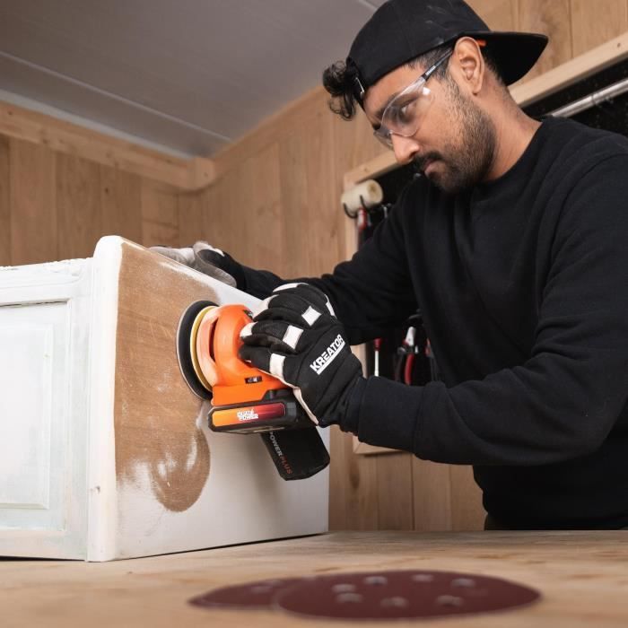 Wireless eccentric sander 20V Ø125 + 1x abrasive G80 - Dual Power Powdp50400 - Delivered without battery or charger