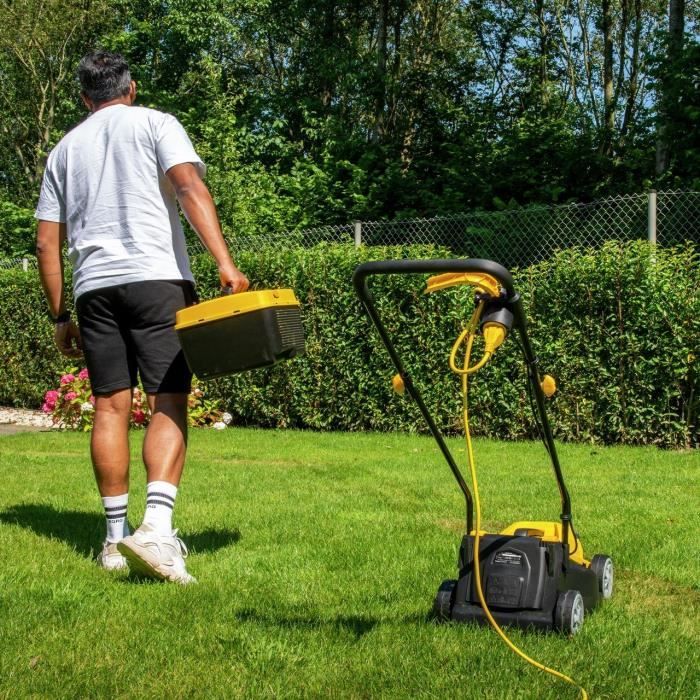 Electric lawn mower - POWERPLUS - POWEG62205 - 1300 W - 320 mm Ø - With collection and rear ejection