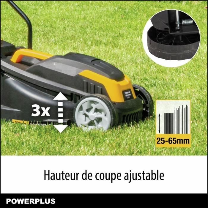 Electric Lawn Mower and Edger - POWERPLUS - POWXG62205T - 1300 W & 32 mm Ø Lawn Mower - 250 W & 220 mm Ø Edger