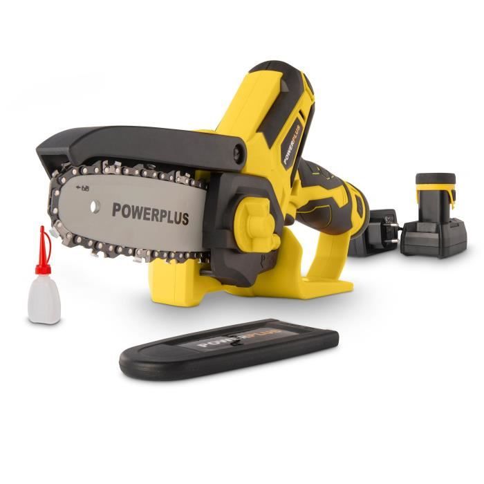 POWERPLUS POWXG1045 cordless mini chainsaw - 12V - 10cm - 2x 2Ah batteries included