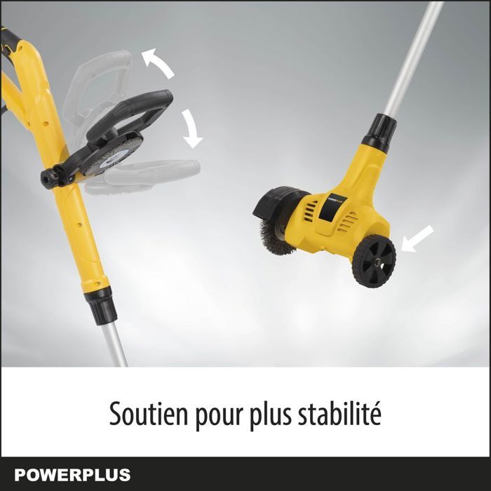 Powerplus Powxg6650 electric telescopic weeding weeding - Weed extractor, 400 W, with nylon and steel brush