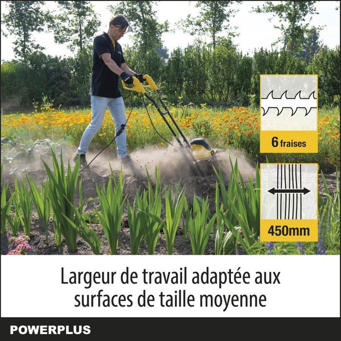 MOTOR TILLER 1500W POWXG72010