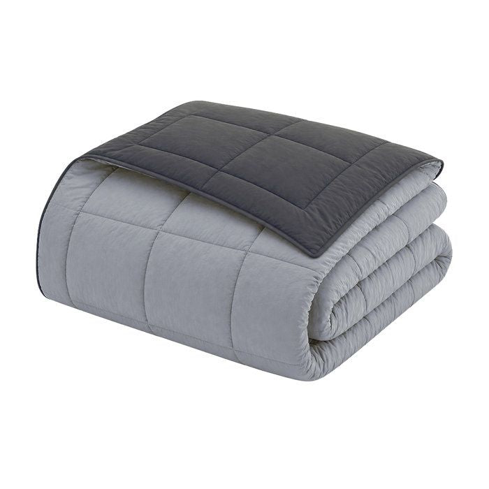 HUDSON Légere microfiber duvet 200g/m² 220x240cm steel & silver