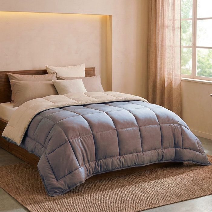 HUDSON Microfiber Light Duvet 200g / m² 140x200cm Taupe & Linen