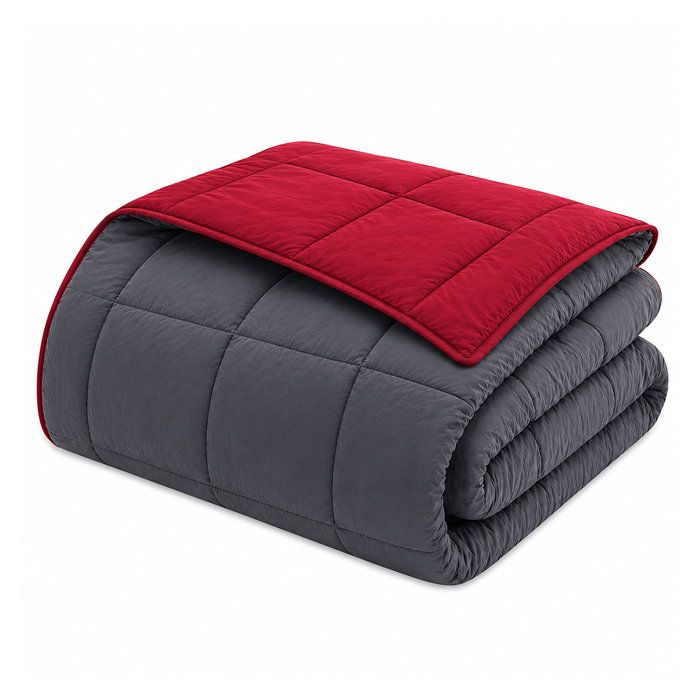 Hudson Légere microfiber duvet 200g/m² 140x200cm gray & red