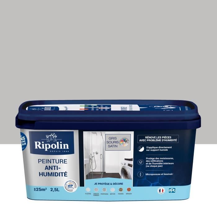 Ripolin mouse gray satin anti-humidity waterproofing paint 2,5L