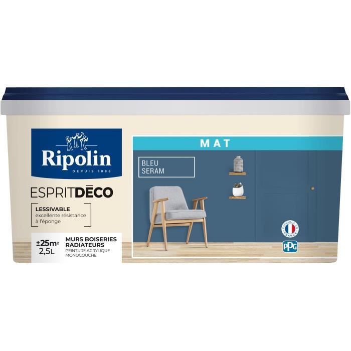 Ripolin matte seram blue interior wall color paint 2.5L