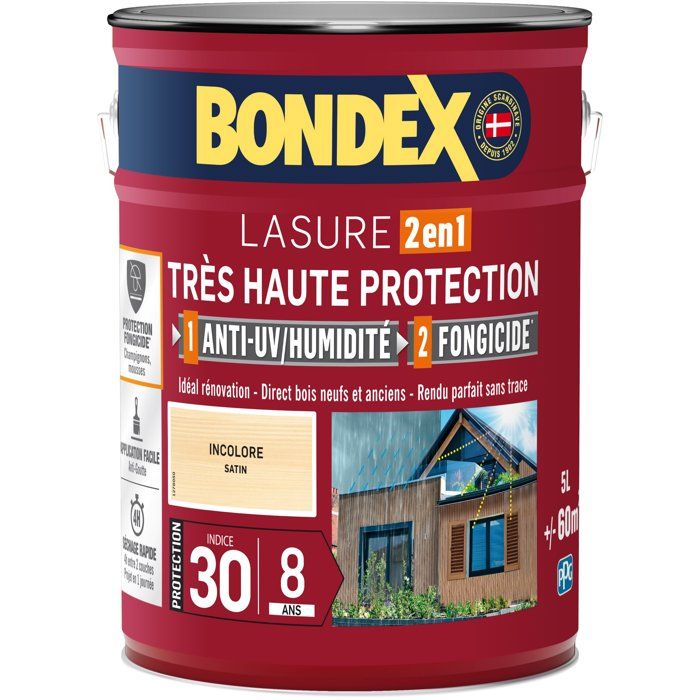 very high protection wood stain 8 years clear 5L Bondex