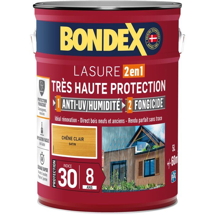 very high protection wood stain 8 years light oak 5L Bondex
