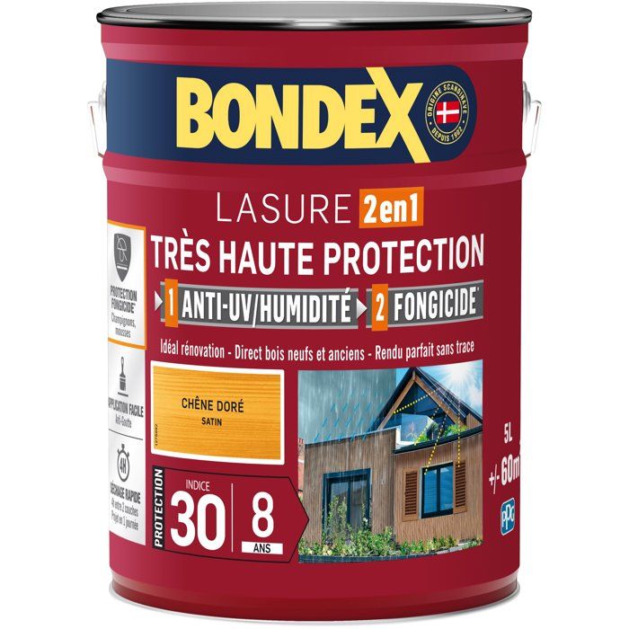 very high protection wood stain 8 years golden oak 5L Bondex