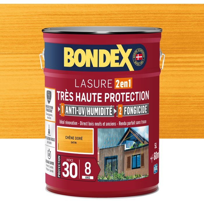 very high protection wood stain 8 years golden oak 5L Bondex