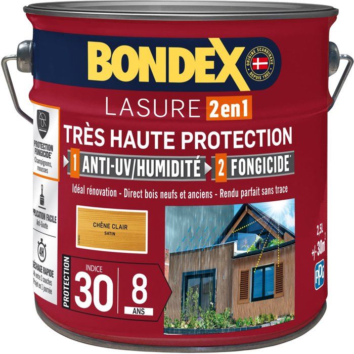 very high protection wood stain 8 years light oak 2,5L Bondex