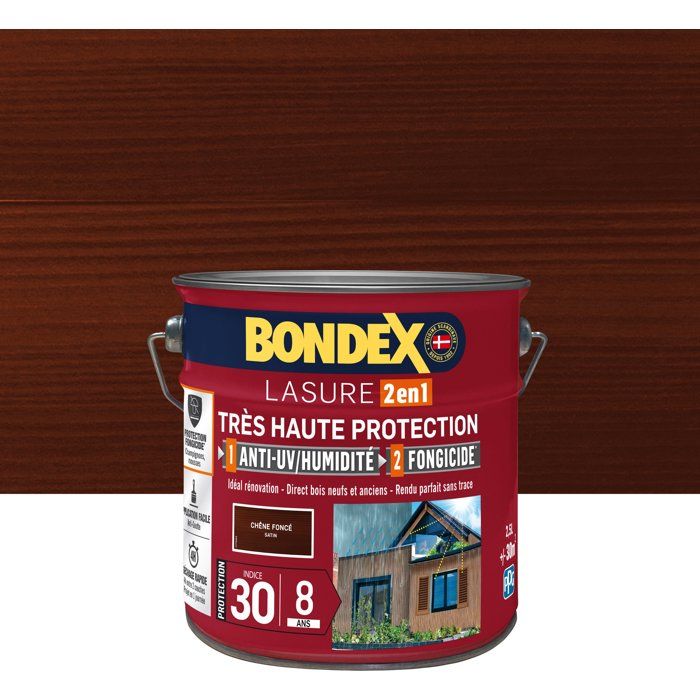 very high protection wood stain 8 years dark oak 2,5L Bondex