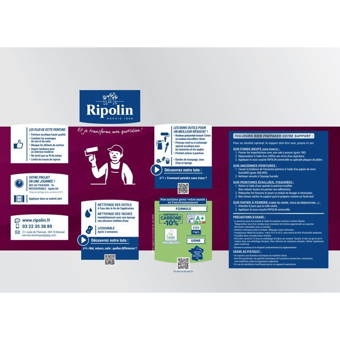 Extreme paint for walls and ceilings - Velvet white - RIPOLIN - 10 L