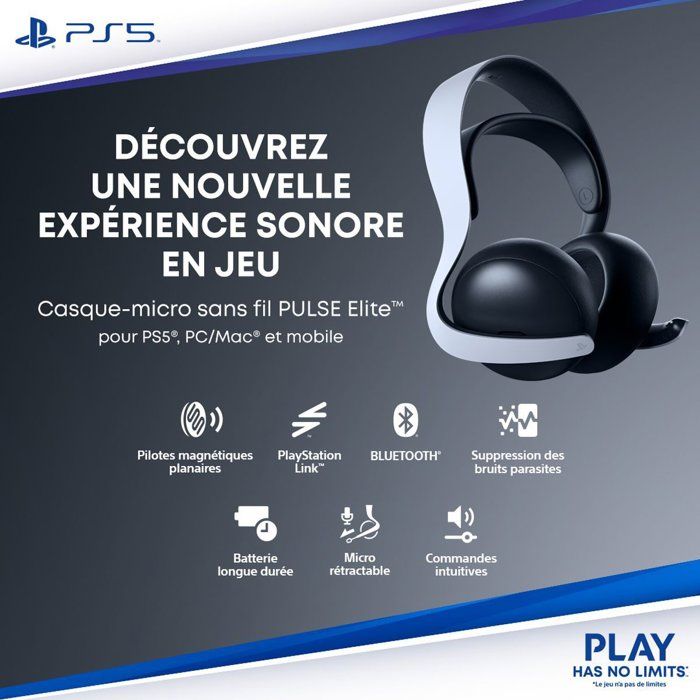 PULSE Elite Wireless Headset - Midnight Black