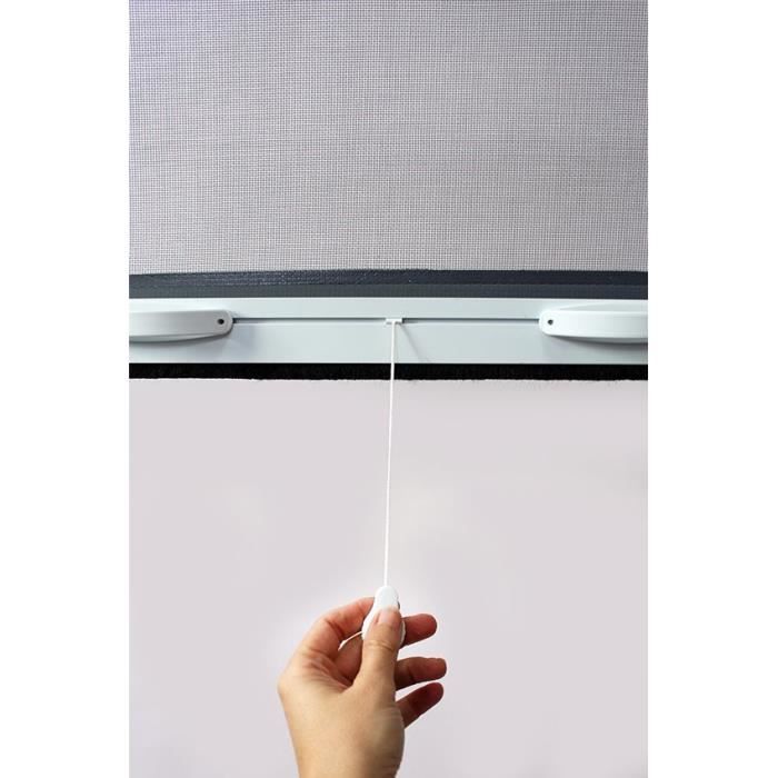 Fenetre mosquito net L125 x H145 cm in white lacquered aluminum - Invisor in width and height.