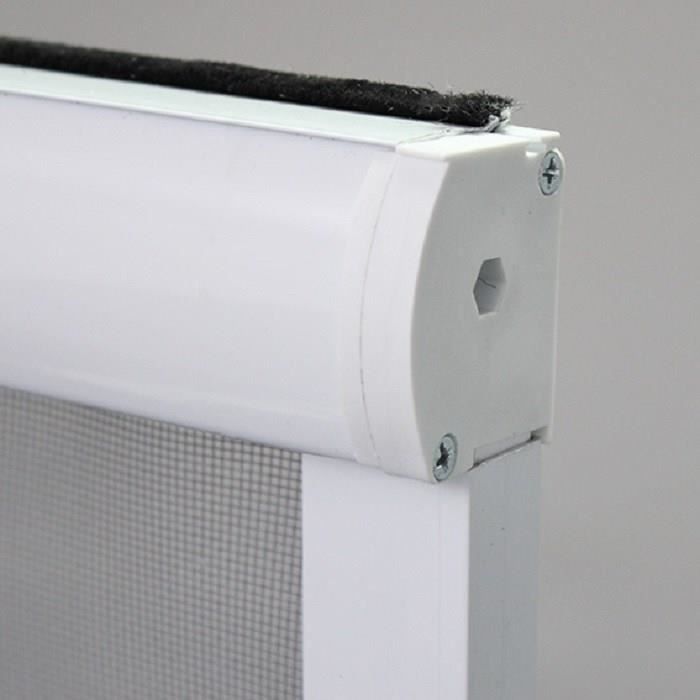 Fenetre mosquito net L125 x H145 cm in white lacquered aluminum - Invisor in width and height.