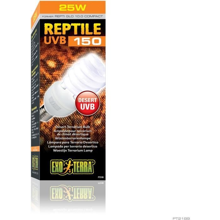 UVB Compact Fluorescent Bulb for Terrarium - EXO TERRA - Reptile UVB 150 - Desert Climate 26W