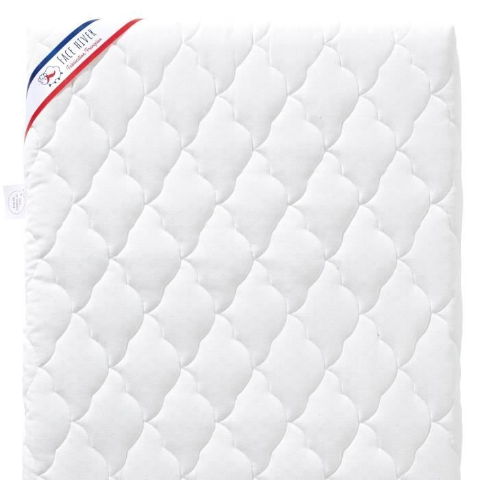 Air-conditioned baby mattress - 60x120x10 cm - Reversible - Removable cover - Anti-mite - Made in France