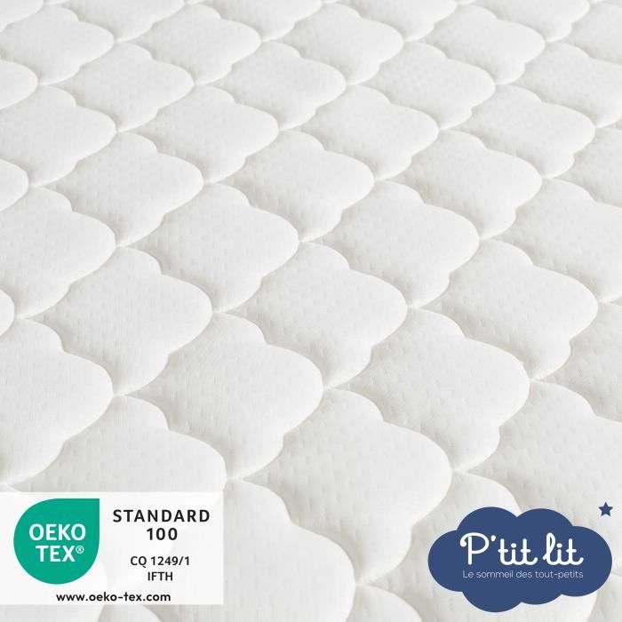 Perfect Baby Mattress - 60x120x10 cm - 2 Sides: Summer / Winter - Removable Cover - Anti Dust Mite