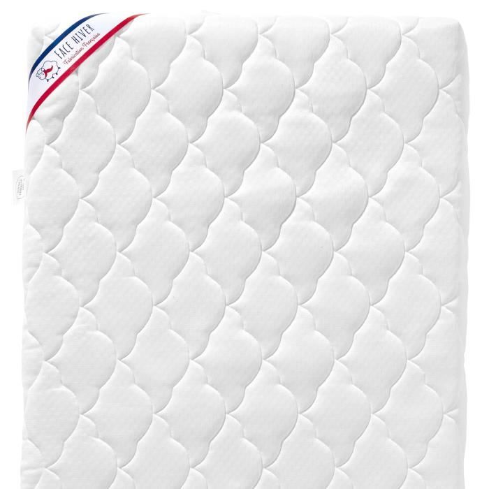 Perfect Baby Mattress - 60x120x10 cm - 2 Sides: Summer / Winter - Removable Cover - Anti Dust Mite