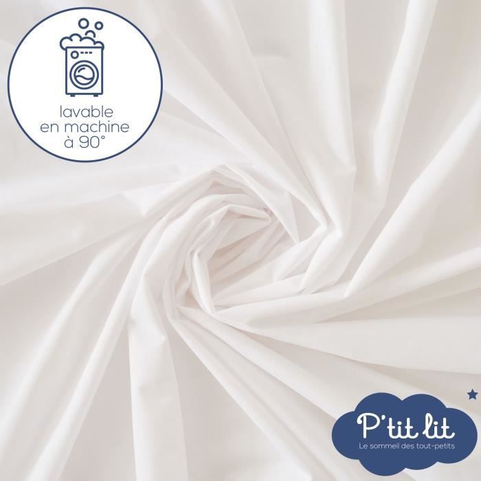 Set of 2 Baby Mattress Protectors - 70x140 cm - Waterproof and Micro Breathable Mattress Cover - Washable at 90°C - Soft and Silent