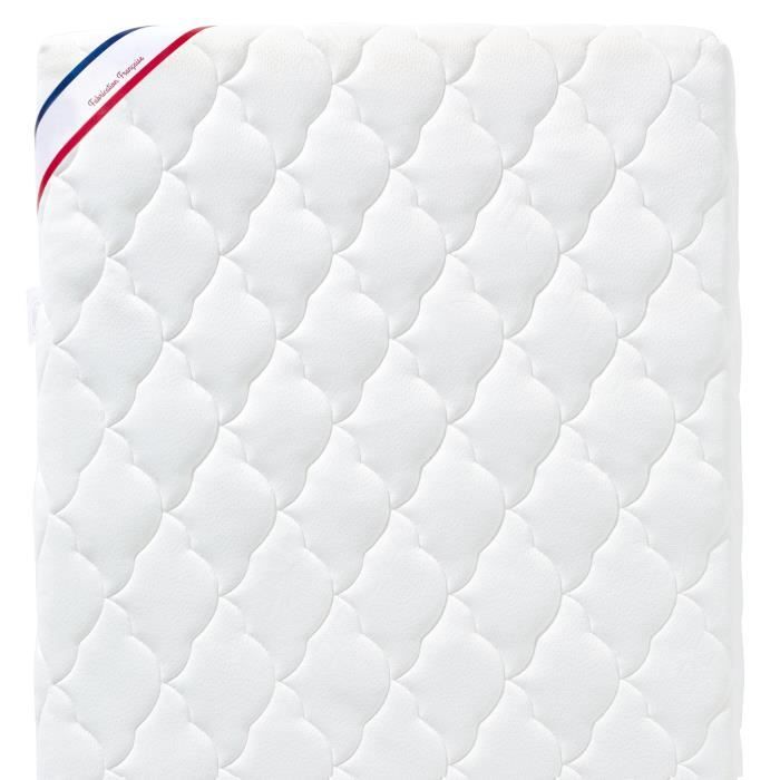 Bamboo Baby Mattress - 70x140x10 cm - Soft Viscose - Removable Cover - Without Chemical Treatment